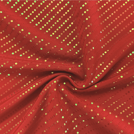 Waterfall Polyester Spandex Iridescent Fabric