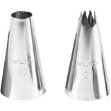 Wilton #12 Round and #21 Star Cake Decorating Tip Set, 2-Piece