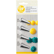 Wilton Large Cake Decorating Tip Set – 4 Piece Star Tips #21 and #32, Round Tips #10 and #12