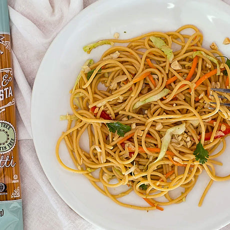 Trader Joe's Organic Yellow Lentil & Brown Rice Spaghetti 12 oz