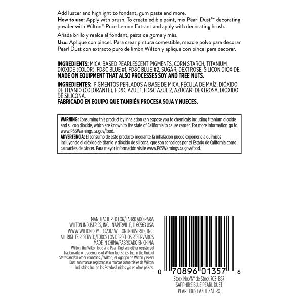 Wilton Sapphire Blue Pearl Dust – 0.05 oz.