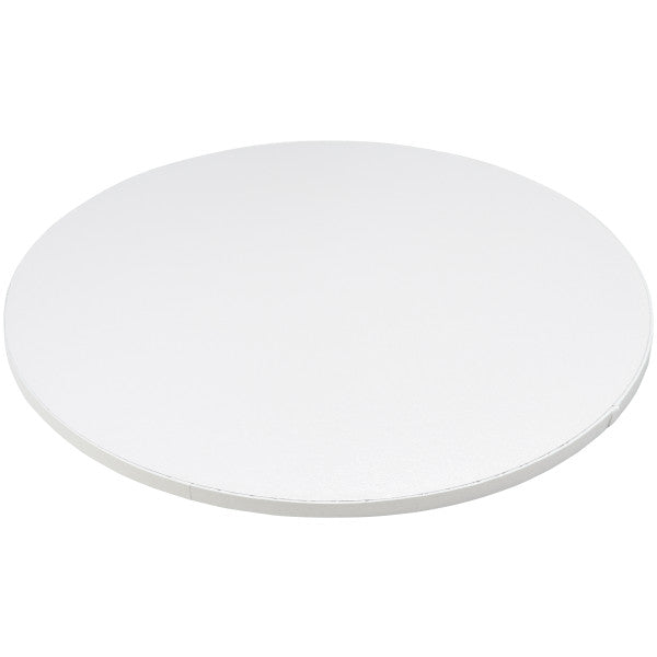 16" Round White Foil Cake Board Drum