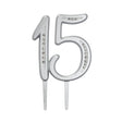 15 Birthday Quinceañera Diamond Milestone Monogram Cake Kit Topper
