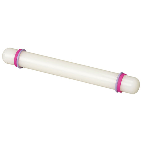 Wilton Plastic Fondant Rolling Pin Includes 1/8" and 1/16" ring guides