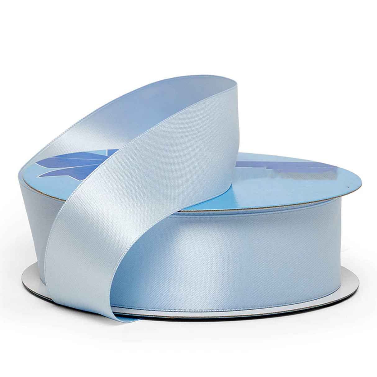 Soft Satin Ribbon for Wedding Floral Crafts 1 1/2 '' X 50 yd Double Faced 1 / roll Pale Blue