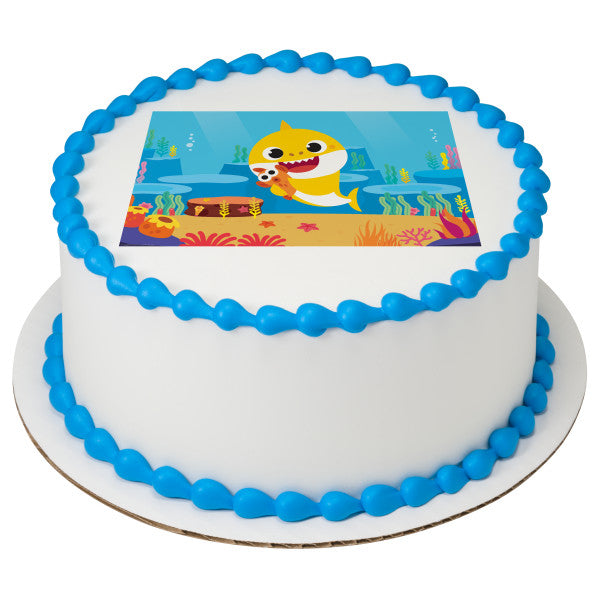 Baby Shark Fun All Day! Edible Cake Image Topper