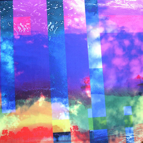 Nylon Spandex Swimsuit Fabric Waikiki Print