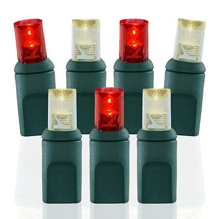 5mm Warm White/Red - 70L 4" Spacing