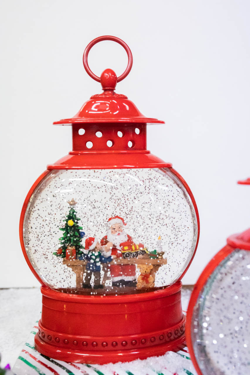 11.5 Inch Spinning LED Holiday Water Globe Decor