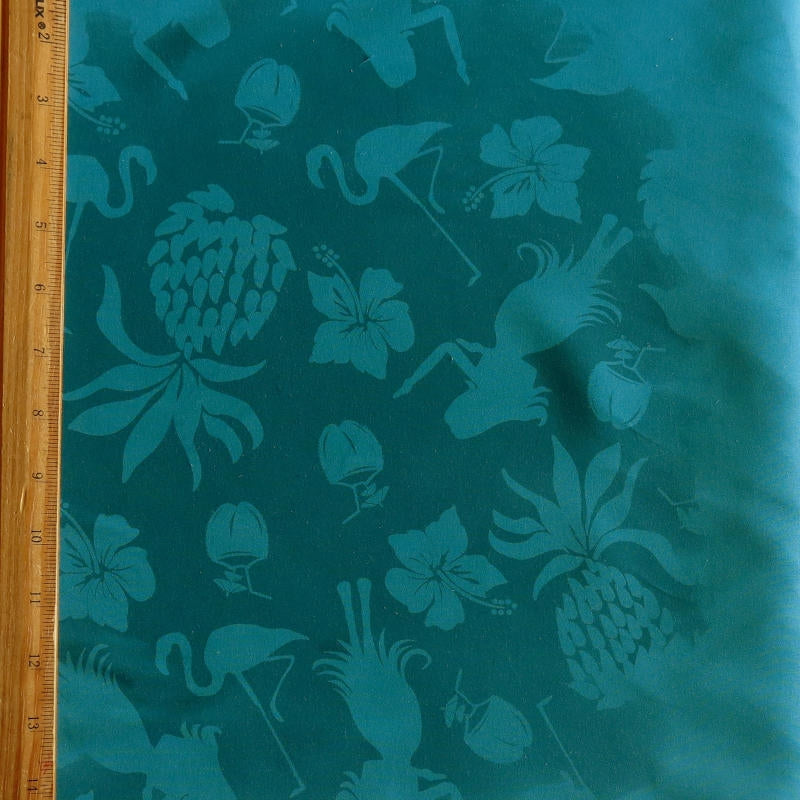Microfiber Boardshort Fabric Water Change Teal Hawaiian