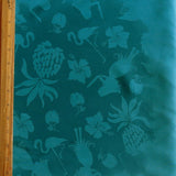 Microfiber Boardshort Fabric Water Change Teal Hawaiian