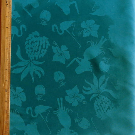 Microfiber Boardshort Fabric Water Change Teal Hawaiian