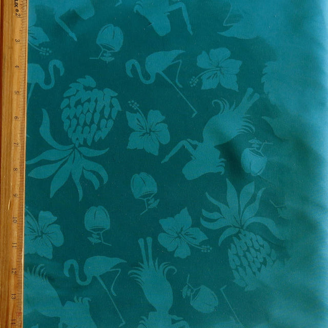 Microfiber Boardshort Fabric Water Change Teal Hawaiian