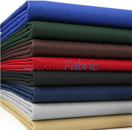 Waterproof Sun Repellent Polyester Canvas Fabric - Solid, 57/58" Width (1 Yard)