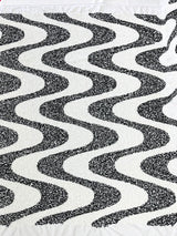 Wave Sequin Stretch Velvet Fabric - Wave Design, 54" Width (1 Yard)