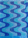 Wave Sequin Stretch Velvet Fabric - Wave Design, 54" Width (1 Yard)