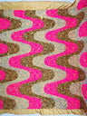 Wave Sequin Stretch Velvet Fabric - Wave Design, 54" Width (1 Yard)
