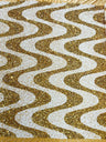 Wave Sequin Stretch Velvet Fabric - Wave Design, 54" Width (1 Yard)