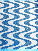 Wave Sequin Stretch Velvet Fabric - Wave Design, 54" Width (1 Yard)