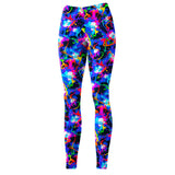 New Wave Tie Dye Nylon Spandex Fabric - Multicolor Splash Print, Tie-Dye, 58-60" Width (1 Yard)