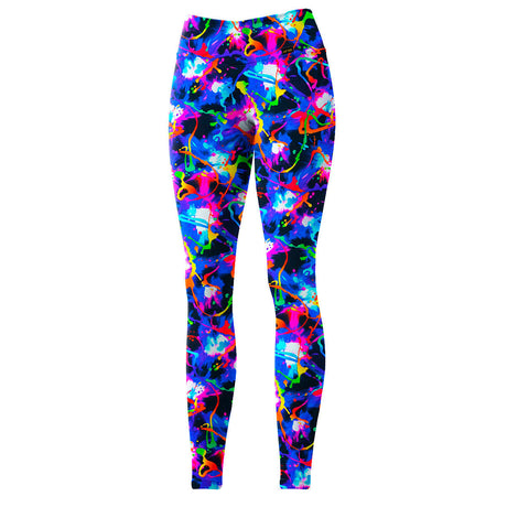 New Wave Tie Dye Nylon Spandex Fabric - Multicolor Splash Print, Tie-Dye, 58-60" Width (1 Yard)