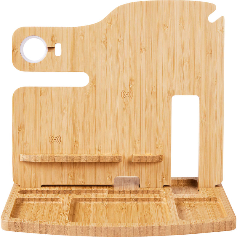 Portia Bamboo Charging Valet Station