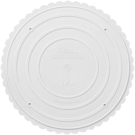 Wilton White Scalloped Edge Separator Plate – 12 Inch