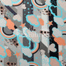 Weather Report Nylon Spandex Fabric - Gray/Pink Rainbow Cloud Sky, 58/60" Width (1 Yard)