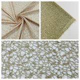 Web Sequin Fish Net Polyester Fabric - Blush Peach, Champagne, Taupe, White Open Mesh Sequin Design, 60" Width (1 Yard)