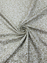 Web Sequin Fish Net Polyester Fabric - Blush Peach, Champagne, Taupe, White Open Mesh Sequin Design, 60" Width (1 Yard)
