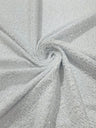 Web Sequin Fish Net Polyester Fabric - Blush Peach, Champagne, Taupe, White Open Mesh Sequin Design, 60" Width (1 Yard)