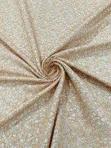 Web Sequin Fish Net Polyester Fabric - Blush Peach, Champagne, Taupe, White Open Mesh Sequin Design, 60" Width (1 Yard)