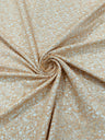 Web Sequin Fish Net Polyester Fabric - Blush Peach, Champagne, Taupe, White Open Mesh Sequin Design, 60" Width (1 Yard)