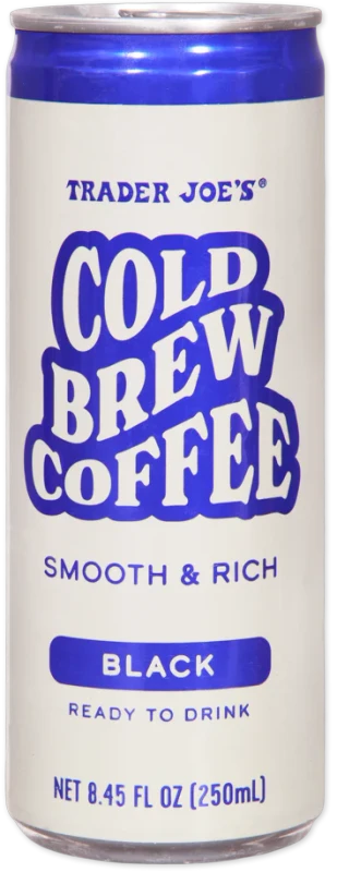 Black Cold Brew Coffee Smooth Arabica Ready to Drink 8.45 Fl Oz