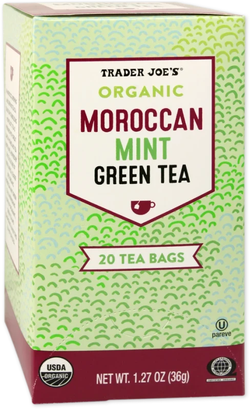 Organic Moroccan Mint Green Tea 20 Bags Refreshing Herbal