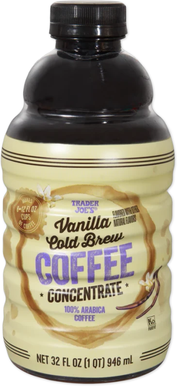 Vanilla Cold Brew Coffee 32 Fl Oz Concentrate Smooth Arabica