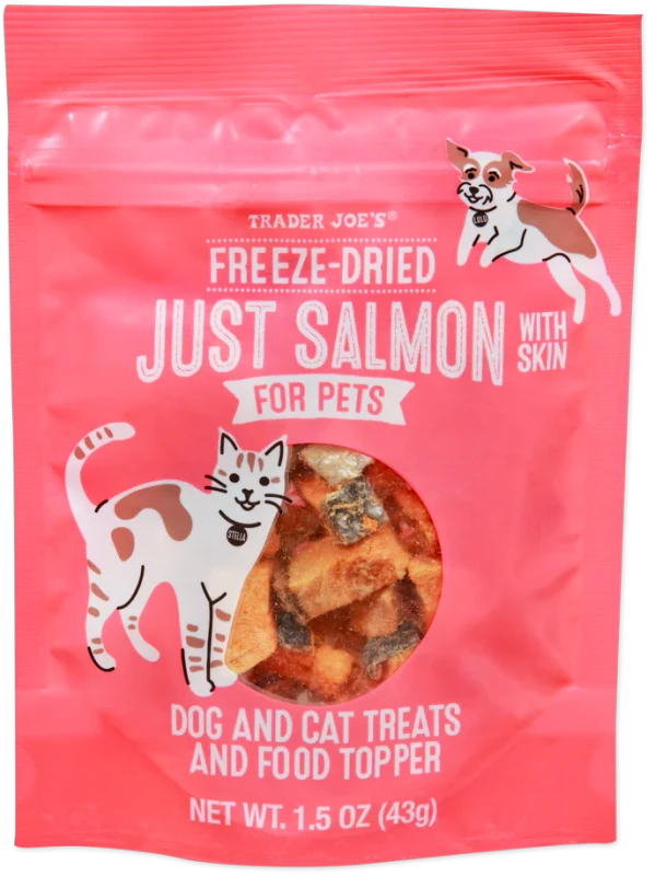 Pet Treats Freeze-Dried Salmon 1.5oz Healthy Dog Cat Snacks