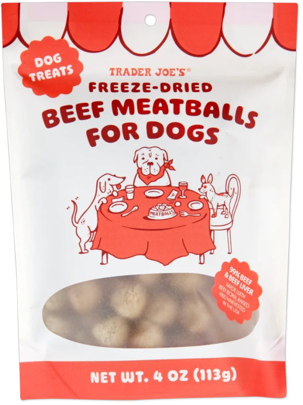 Freeze-Dried Beef Meatballs 4 Oz High Protein Dog Treats