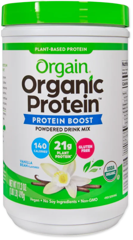 Vanilla Bean Organic Protein Boost Powder 17.3oz Vegan Gluten Free
