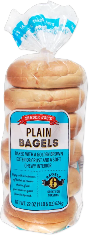 Plain Bagels 22 Oz Soft Chewy Classic Bakery Bagels