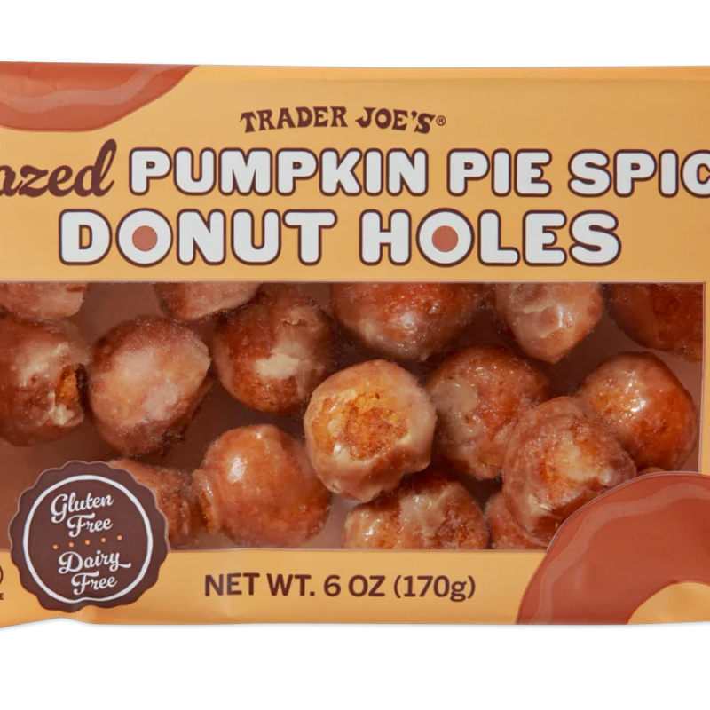Glazed Pumpkin Pie Spice Donut Holes 6 Oz Soft Seasonal Pumpkin Bites