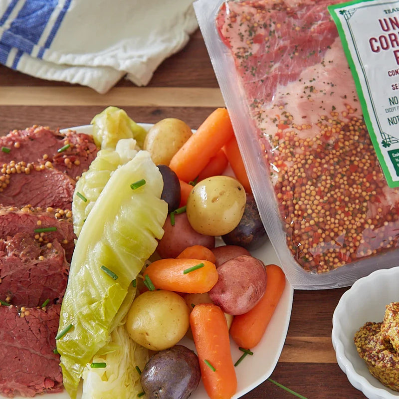 Uncured Corned Beef Brisket 1 Lb Seasoned Brined Beef Cut