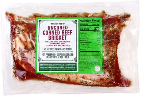 Uncured Corned Beef Brisket 1 Lb Seasoned Brined Beef Cut