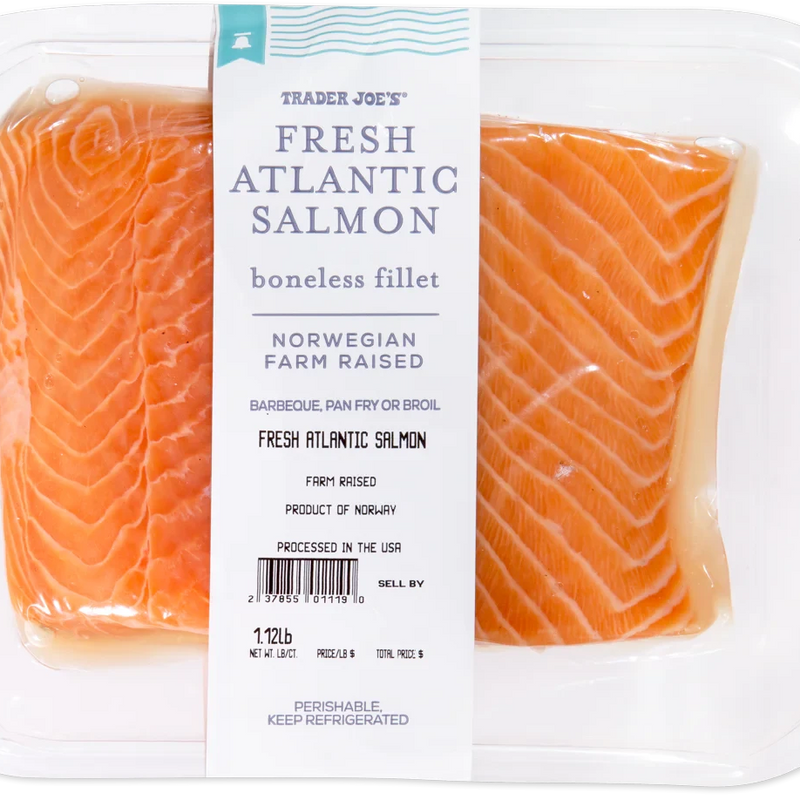 Fresh Atlantic Salmon Boneless Fillet 1 Lb Premium Quality Seafood