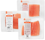 BBQ Cut Fresh Atlantic Salmon Fillets 1 Lb Premium Skin-On Norwegian Salmon
