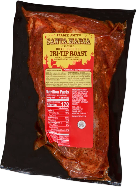 Santa Maria Tri-Tip Roast 1 Lb Premium Marinated Beef Roast