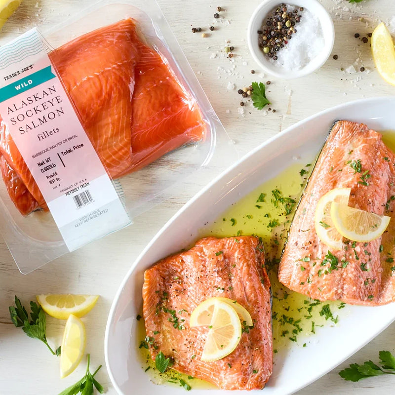 Wild Alaskan Sockeye Salmon Fillets 1 Lb Premium Fish