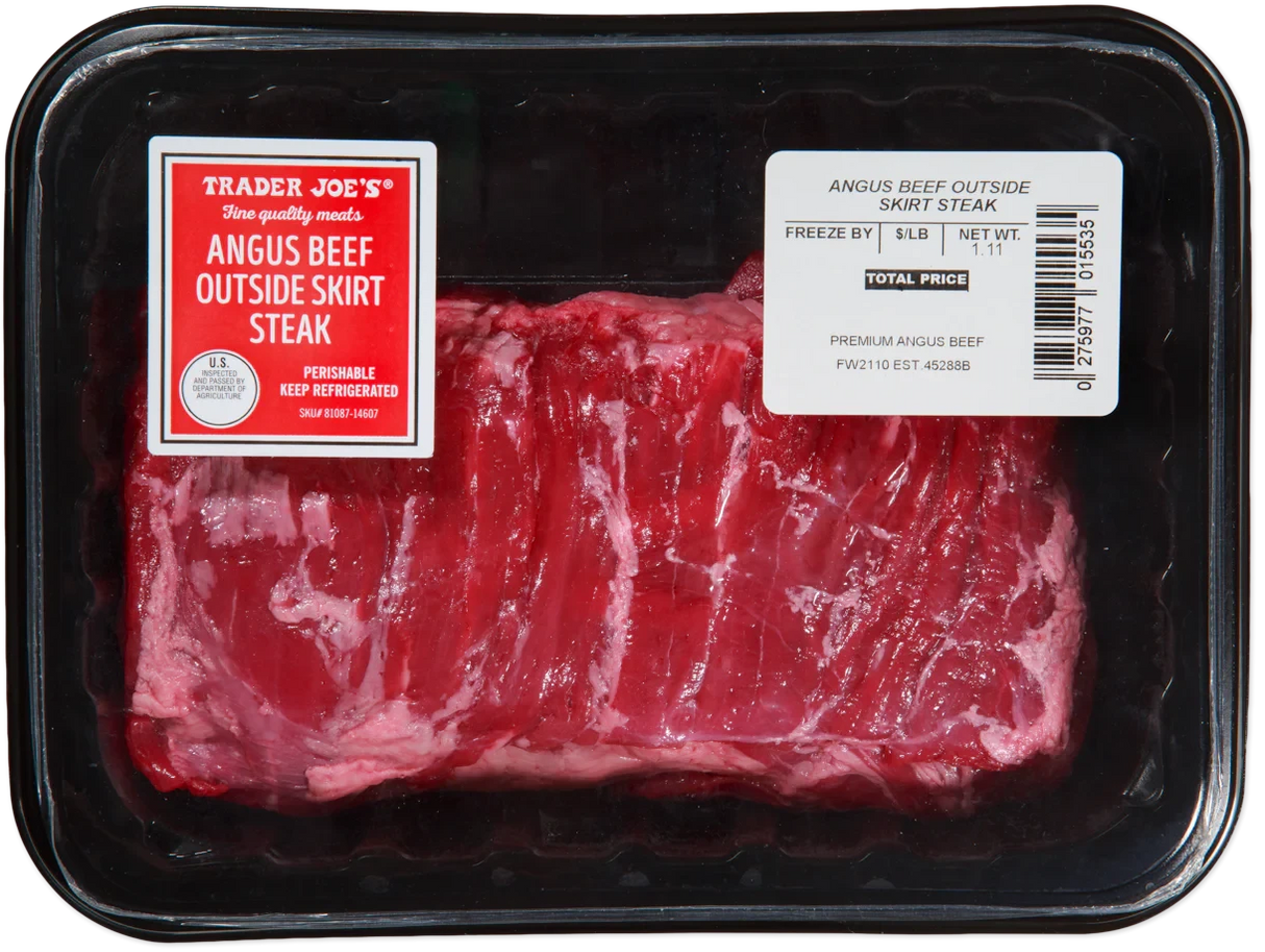 Angus Beef Outside Skirt Steak 1 Lb Premium Cut