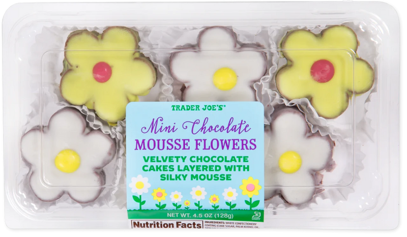 Mini Chocolate Mousse Flowers 4.5 Oz Seasonal Chocolate Cake & Mousse Treats