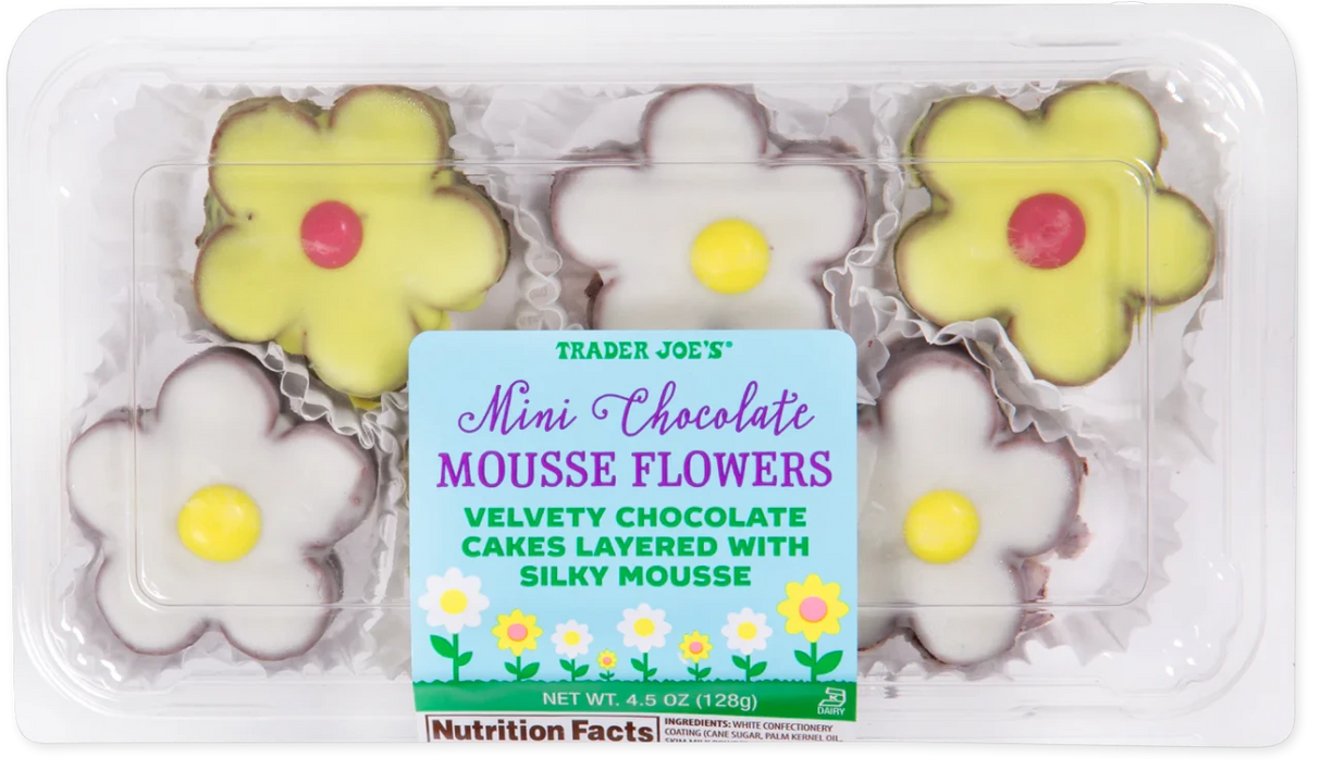 Mini Chocolate Mousse Flowers 4.5 Oz Seasonal Chocolate Cake & Mousse Treats
